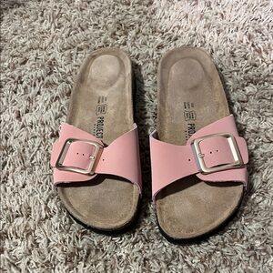 Project Cloud Pink Slide Sandals with Buckle